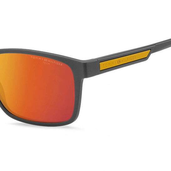 Red Multilayer Square Men's Sunglasses