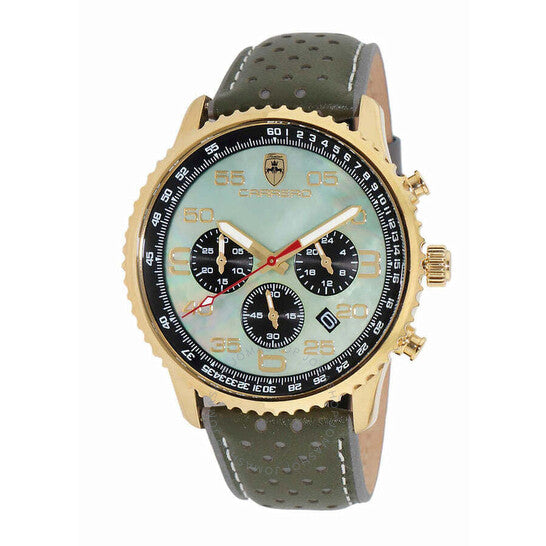 Torino Carrero, Aureum Chronograph Tachymeter Green Dial Men's Watch