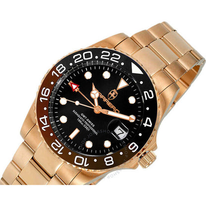 Torino Carrero, Subaquatic GMT Quartz Black Dial Men's Watch