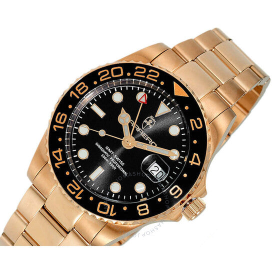Torino Carrero, Subaquatic GMT Quartz Black Dial Men's Watch