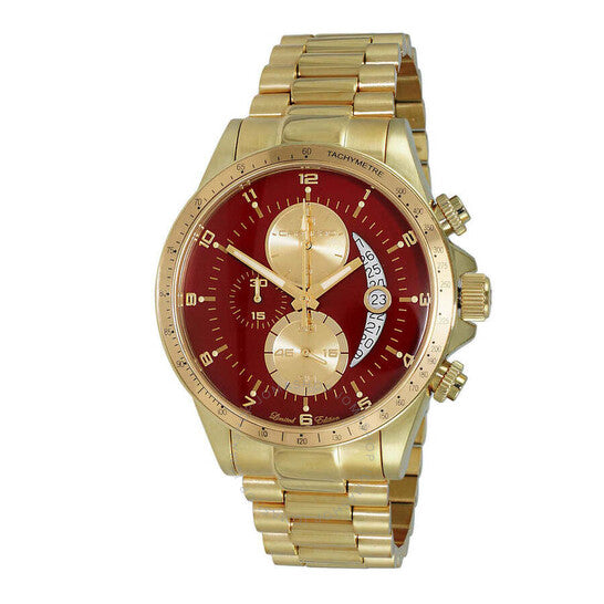 Torino Carrero, Winner Circle Chronograph Quartz Red Dial Men's Watch