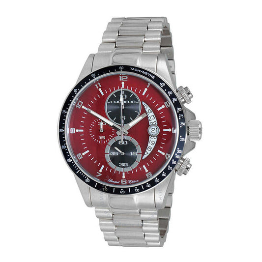 Torino Carrero, Winner Circle Chronograph Quartz Red Dial Men's Watch