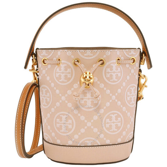 Tory Burch, Mini T Monogram Embossed Bucket Bag