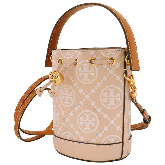Tory Burch, Mini T Monogram Embossed Bucket Bag