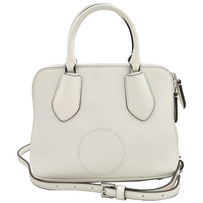 Tory Burch, White Pebbled Leather Mini Swing Satchel