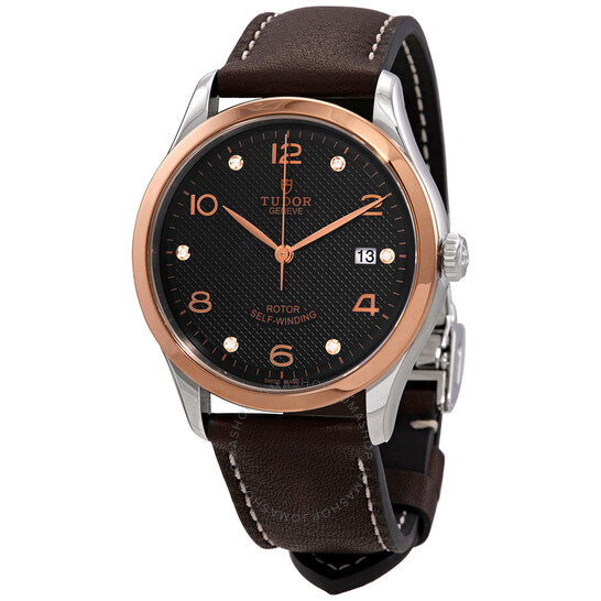 ساعة تيودور، 1926 أوتوماتيكية للرجال بمينا أسود مرصعة بالألماس