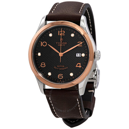 ساعة تيودور، 1926 أوتوماتيكية للرجال بمينا أسود مرصعة بالألماس