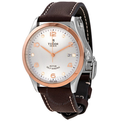 ساعة تيودور، 1926 أوتوماتيكية للرجال بمينا أبيض مرصع بالألماس