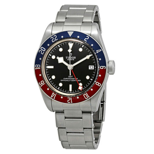 Tudor, Black Bay Automatic Black Dial Men's GMT Pepsi Bezel Watch 79830RB-0001