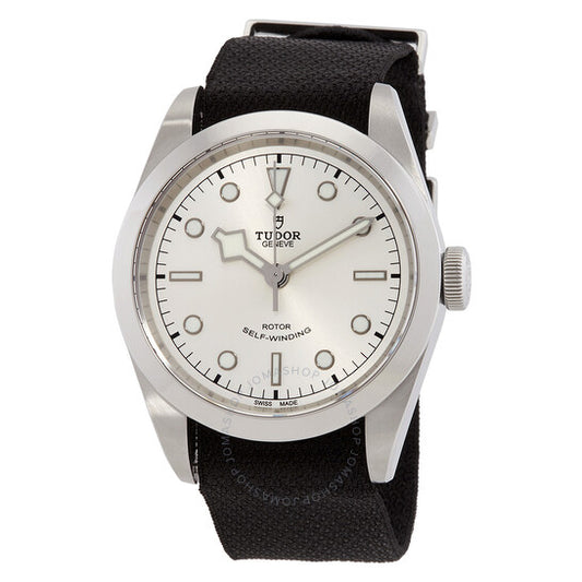 ساعة تيودور بلاك باي الأوتوماتيكية للرجال بمينا فضي