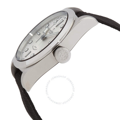 ساعة تيودور بلاك باي الأوتوماتيكية للرجال بمينا فضي