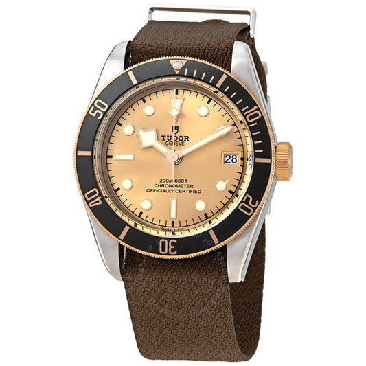 ساعة تيودور بلاك باي إس آند جي أوتوماتيكية للرجال، مقاس 41 مم، بمينا بلون الشمبانيا