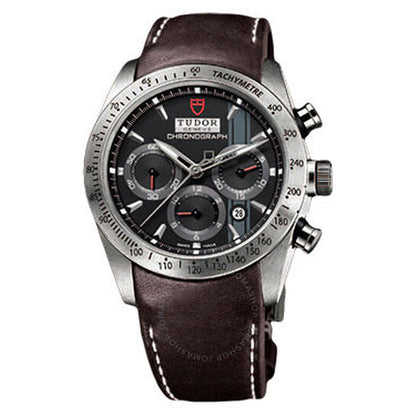 Tudor, Fastrider Black Dial Chronograph Brown Leather Men's Watch