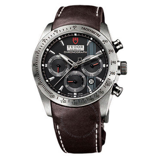 Tudor, Fastrider Black Dial Chronograph Brown Leather Men's Watch