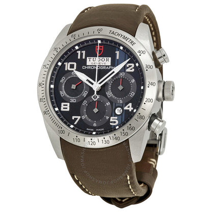 Tudor, Fastrider Black Dial Chronograph Brown Leather Men's Watch