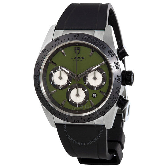 Tudor, Fastrider Chrono Green Dial Black Rubber Men's Watch