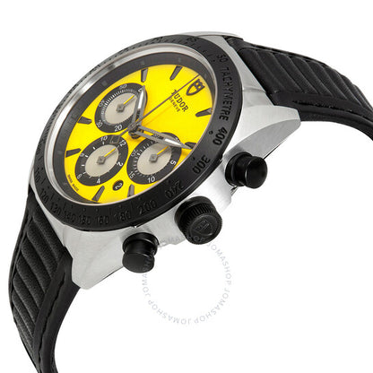 ساعة تيودور فاسترايدر كرونوغراف أوتوماتيكية للرجال بمينا أصفر