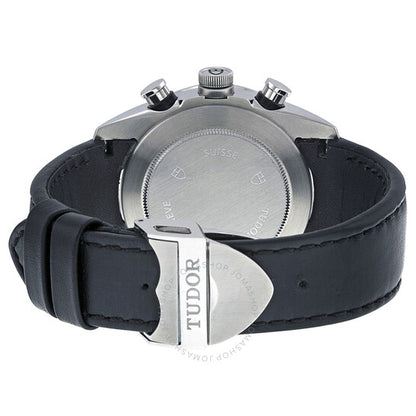 ساعة تيودور فاسترايدر كرونوغراف بمينا بيضاء وجلد أسود