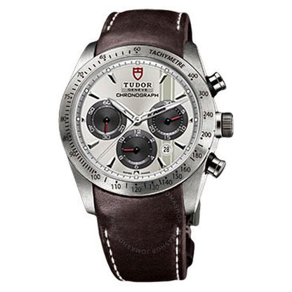 Tudor, Fastrider Silver Dial Chronograph Brown Leather Men's Watch