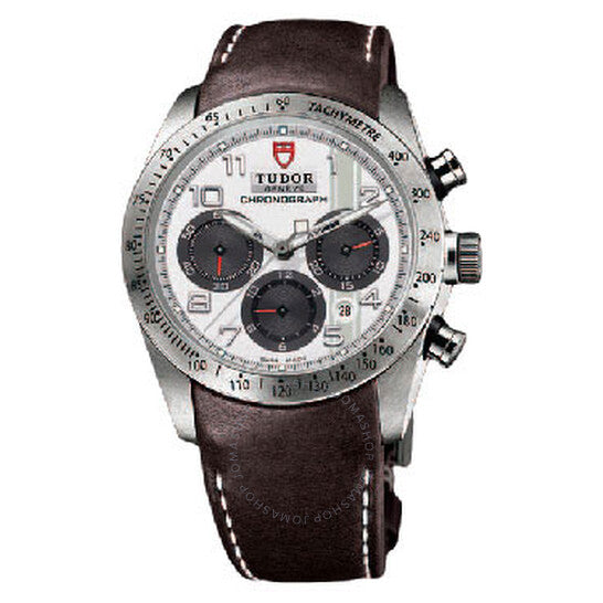 Tudor, Fastrider White Dial Chronograph Brown Leather Men's Watch