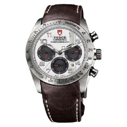 Tudor, Fastrider White Dial Chronograph Brown Leather Men's Watch