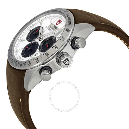 Tudor, Fastrider White Dial Chronograph Brown Leather Men's Watch