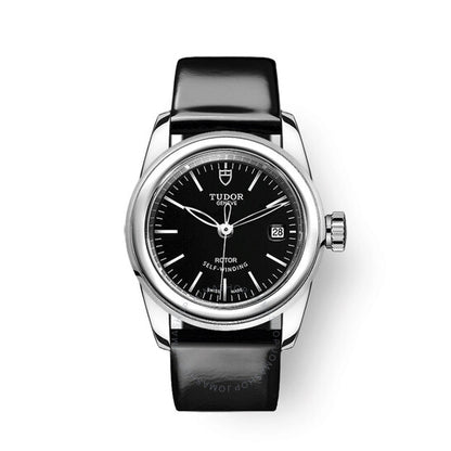 ساعة تيودور غلامور ديت أوتوماتيكية للسيدات بمينا أسود