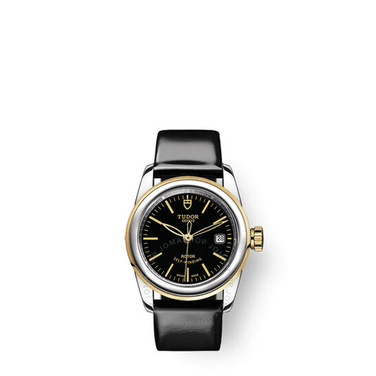 ساعة تيودور غلامور ديت أوتوماتيكية للسيدات بمينا أسود