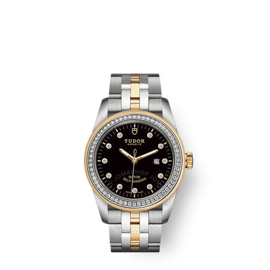 Tudor, Glamour Date Automatic Diamond Black Dial Ladies Watch