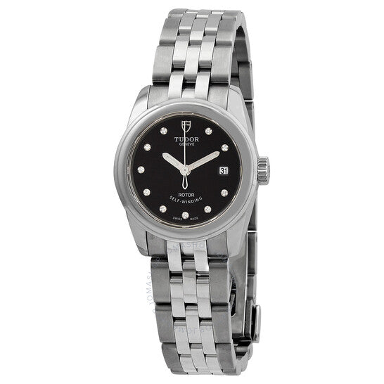 Tudor, Glamour Date Automatic Diamond Black Dial Ladies Watch