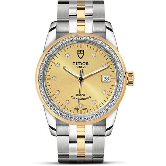 Tudor, Glamour Date Automatic Diamond Champagne Dial Ladies Watch