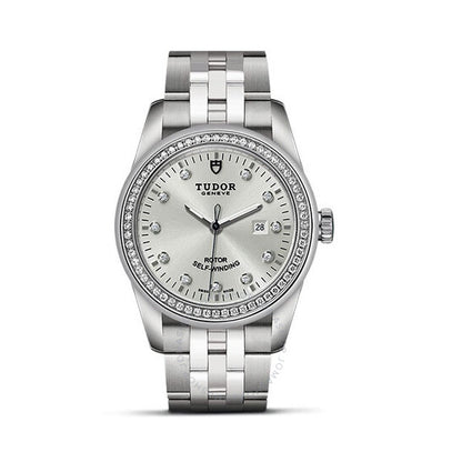 Tudor, Glamour Date Automatic Diamond Silver Dial Ladies Watch