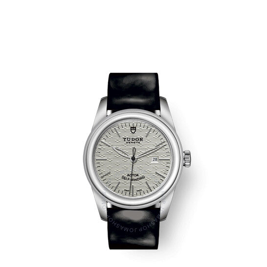 ساعة تيودور غلامور ديت أوتوماتيكية للسيدات بمينا فضي