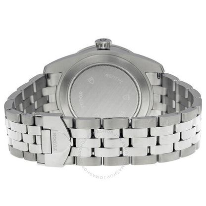 ساعة تيودور غلامور الميكانيكية ذات الميناء الرمادي والفولاذ المقاوم للصدأ