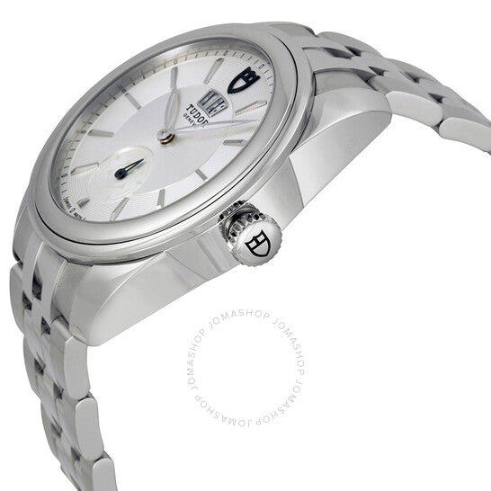 ساعة تيودور غلامور الميكانيكية بمينا فضي وستانلس ستيل