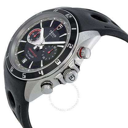 ساعة تيودور جرانتور كرونو فلاي باك للرجال بمينا أسود