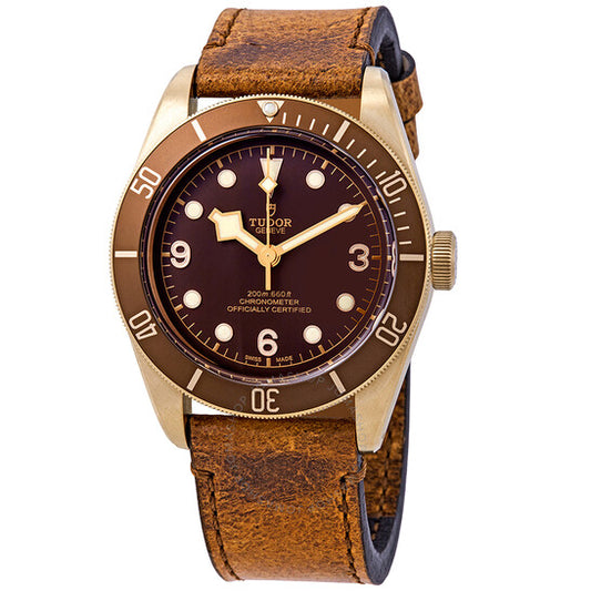 ساعة تيودور هيريتيج أوتوماتيكية كرونومتر للرجال بمينا بني