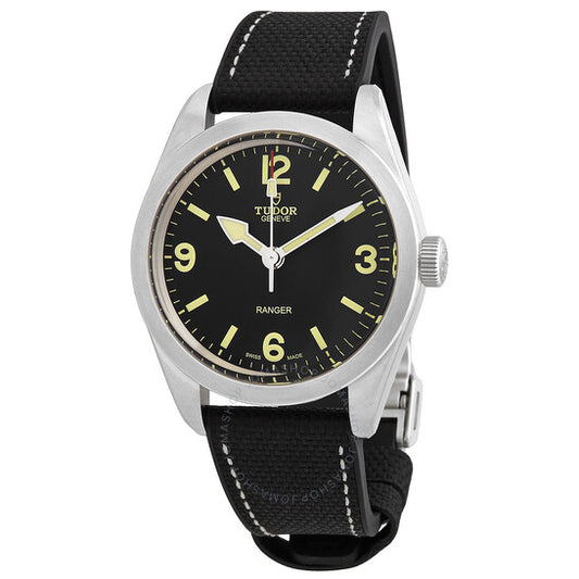 Tudor, Ranger Automatic Black Dial Men's Rubber and Leather Watch