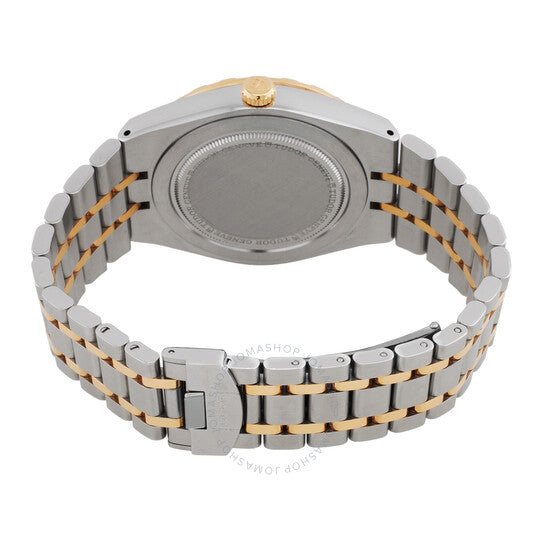 ساعة تيودور رويال أوتوماتيك للرجال بمينا بني مرصعة بالألماس