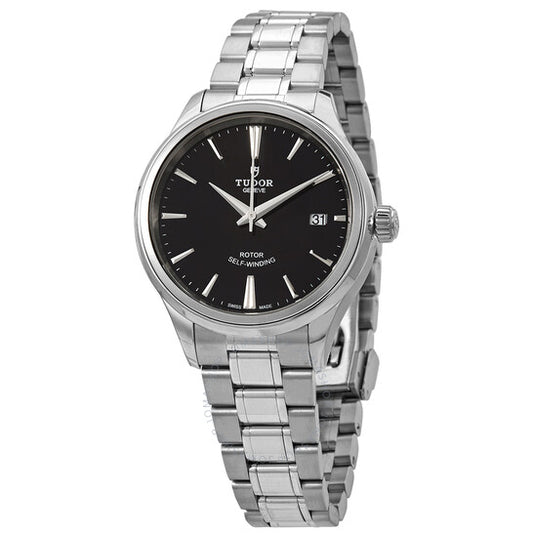 ساعة تيودور الأوتوماتيكية للرجال، طراز 12500-0002، بمينا أسود