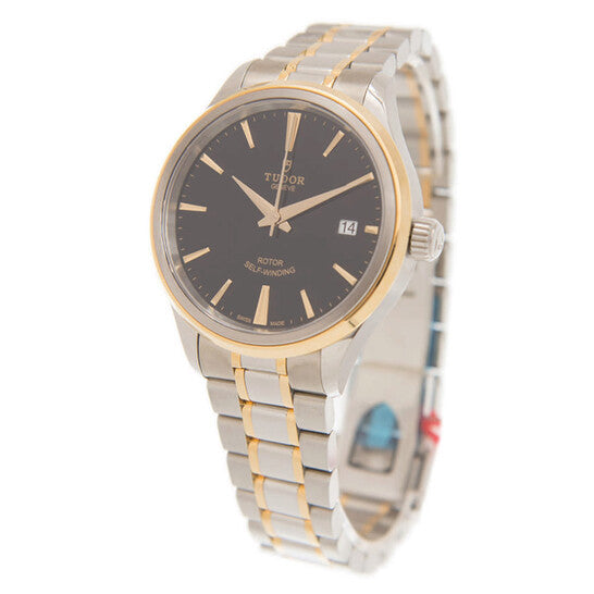 ساعة تيودور ستايل أوتوماتيكية للرجال بمينا أسود