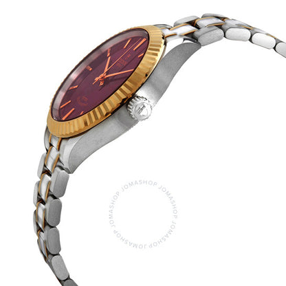 Tudor, Style Automatic Burgundy Dial Ladies 34 mm Watch