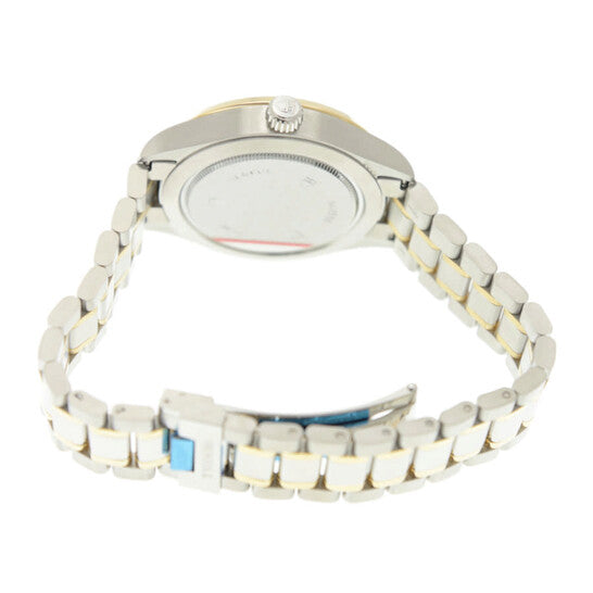 ساعة تيودور ستايل أوتوماتيكية للرجال بمينا أسود مرصعة بالألماس