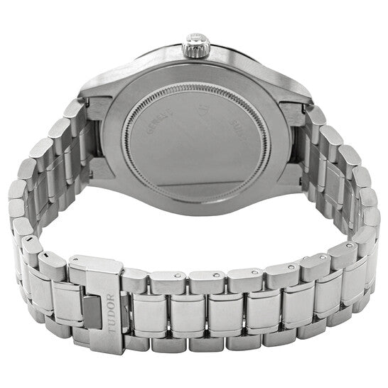 ساعة تيودور ستايل أوتوماتيكية للرجال بمينا فضي مرصعة بالألماس