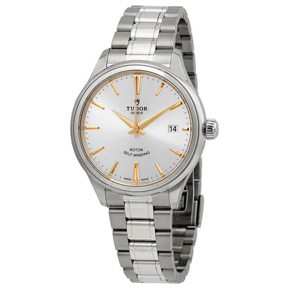 ساعة تيودور للرجال، أوتوماتيكية، بمينا فضي، موديل 12500-0017