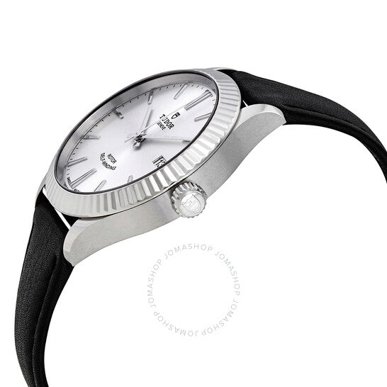 ساعة تيودور ستايل أوتوماتيكية للرجال بمينا فضي