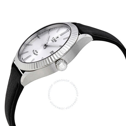 ساعة تيودور ستايل أوتوماتيكية للرجال بمينا فضي