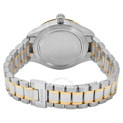 ساعة تيودور ستايل أوتوماتيكية للرجال بمينا فضي مرصع بالألماس