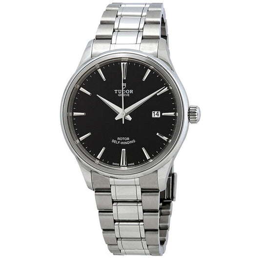 Tudor, Style Black Dial Stainless Steel Automatic Men's Watch