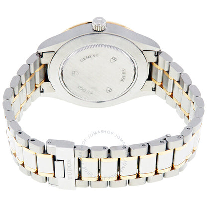 ساعة تيودور ستايل أوتوماتيكية للرجال بمينا فضي